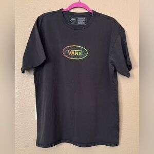 Vans Dark Gray Tee with Colorful Logo